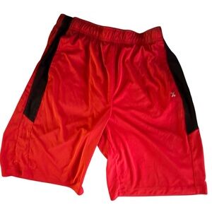 Xersion Red and Black Athletic Shorts Lightweight Breathable